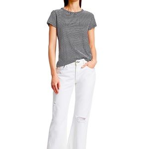 Rag and bone black and white stripe tee amazing fabric and fit